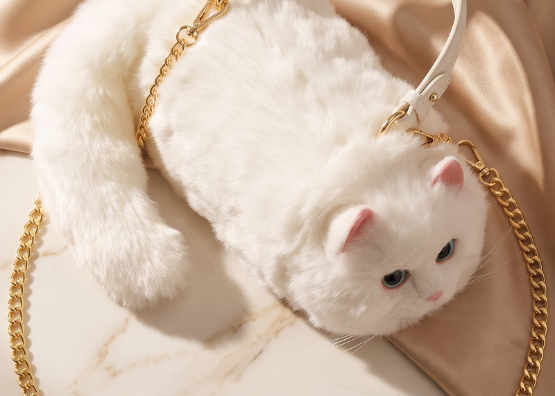 Ivory Cat Handbag